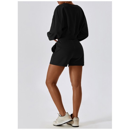 Women's sweatshirt and short black image