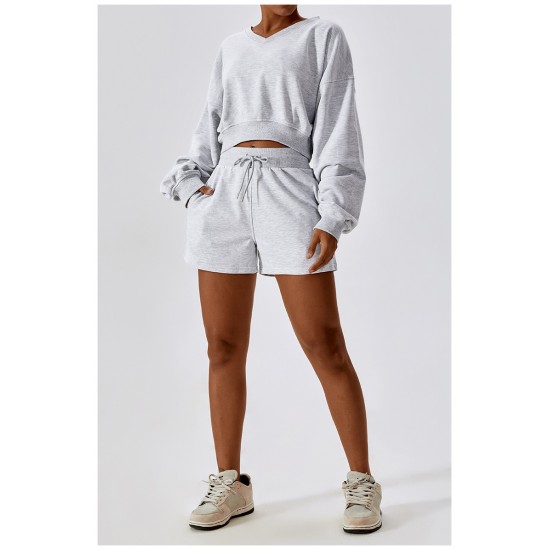 Women's sweatshirt and short white Women Fashion, Hoodies & Sweatshirts image