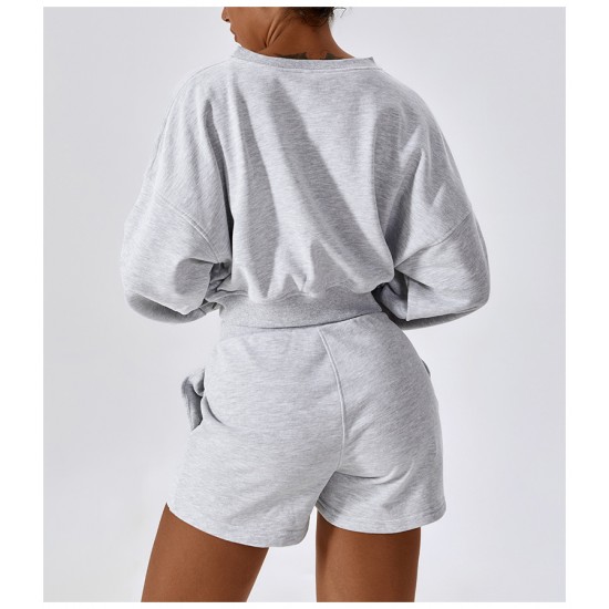 Women's sweatshirt and short white Women Fashion, Hoodies & Sweatshirts image