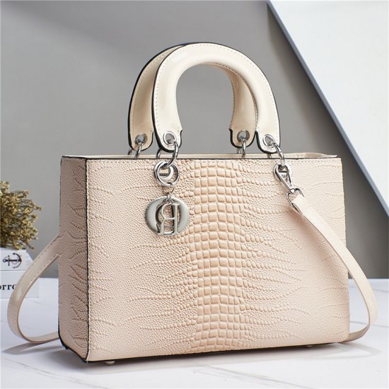 Lady's leather handbag biege image