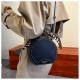 Women Round Small Crossbody Handbag Black Women's Luggage & Bags image