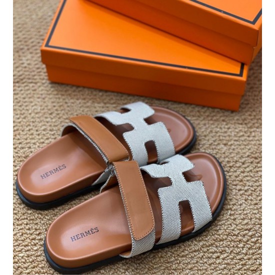 Women's Flat H Slides white & brown Bags & Shoes, Shipped from abroad image
