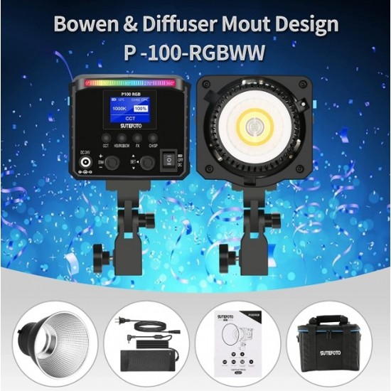 SuteFoto 100 Bi rgb without battery image