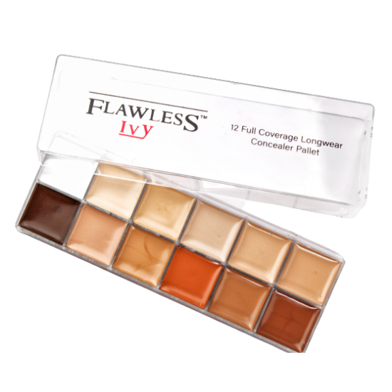 Flawless Ivy 12 Color Full Coverage Concealer Pallet Palette image