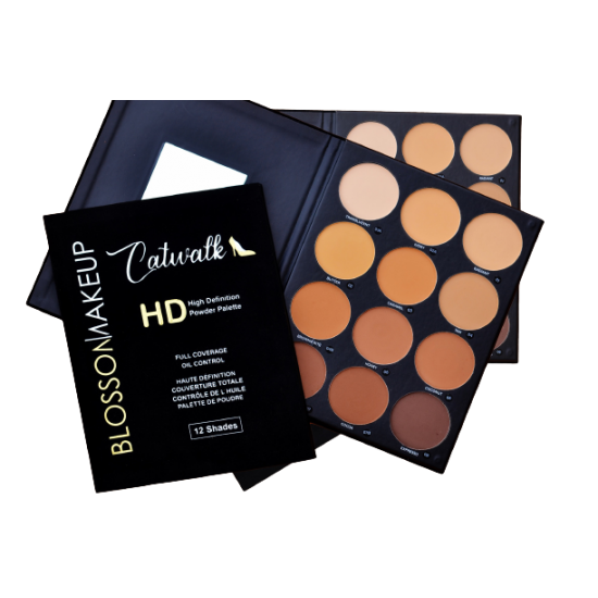 Blossom Makeup HD 12 Shades Powder Palette image