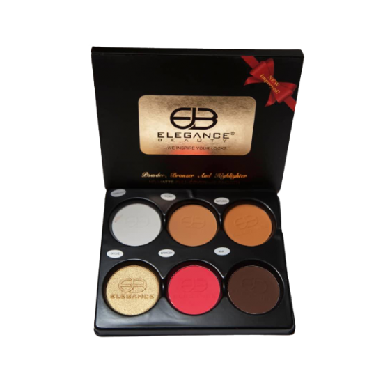 Elegance Beauty 6 Shades Powder Bronze & Highlighter Palette image