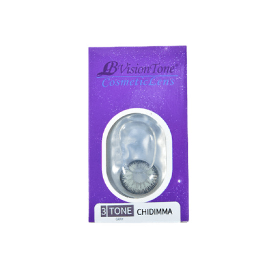 LB Vision Tone 3 Tone cosmetic lens Gray Chidimma Cosmetics Lens image