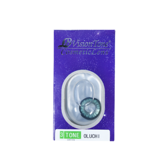 LB Vision 3 Tone Cosmetics Lens Green Oluchi Cosmetics Lens image
