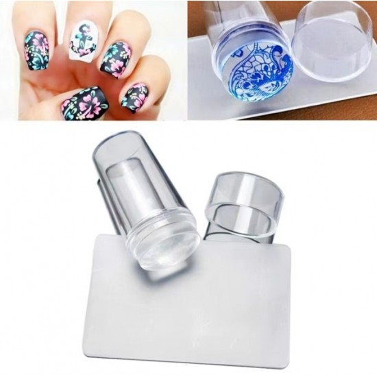 Head Clear Jelly Silicone Nail Art Stamper image