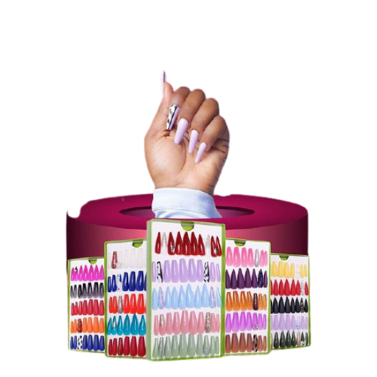 Zikel Press on Nails 50pcs Reusable Acrylic Nails image