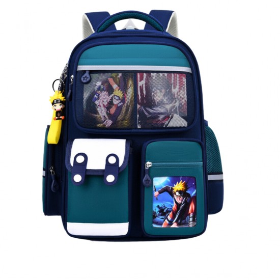 Kids anime school bag blue image