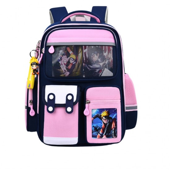 Kids anime school bag pink image