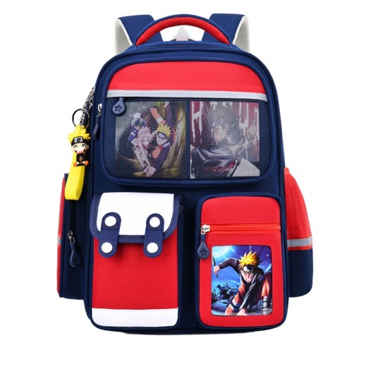 Kids anime school bag red image