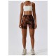 Hot Gym Short Brown Women Fashion, Yoga/Gym, Shipped from abroad image