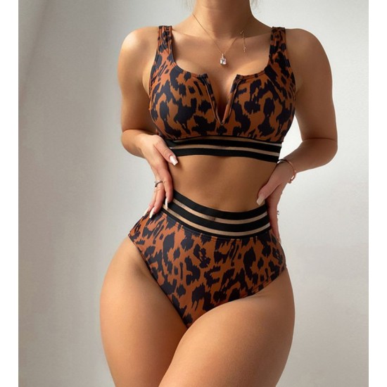 Sexy leopard print bikini image