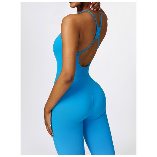 Stylish Gym Overalls Blue Women Fashion, Yoga/Gym, Shipped from abroad image