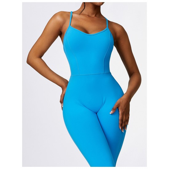 Stylish Gym Overalls Blue Women Fashion, Yoga/Gym, Shipped from abroad image