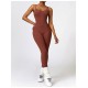 Stylish Gym Overalls Brown image