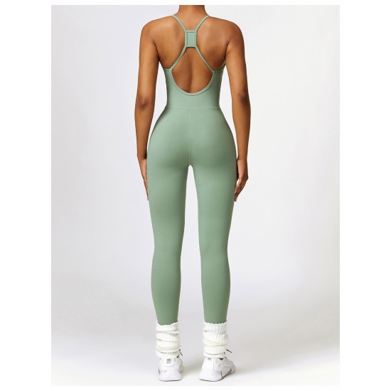 Stylish Gym Overalls Green image