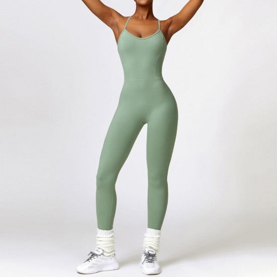 Stylish Gym Overalls Green image