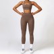 Women Hollow Sports Wear Brown Women Fashion, Yoga/Gym, Shipped from abroad image