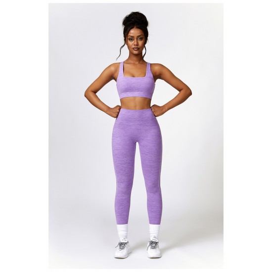 Women Hollow Sports Wear Purple Women Fashion, Yoga/Gym, Shipped from abroad image