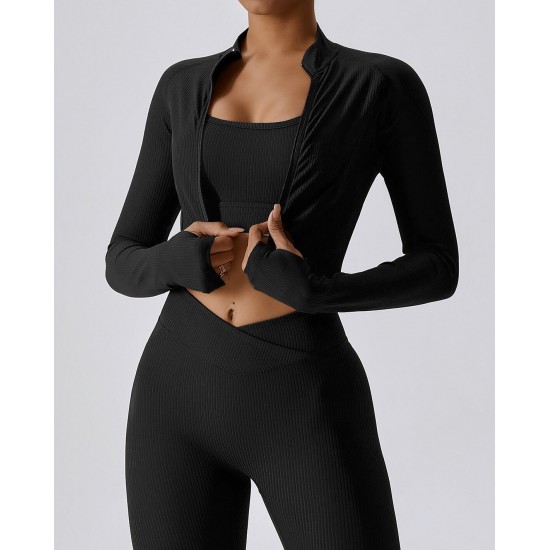 Women Long Sleeve Sports Suit Black Women Fashion, Yoga/Gym, Shipped from abroad image