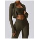 Women Long Sleeve Sports Suit Green Women Fashion, Yoga/Gym, Shipped from abroad image