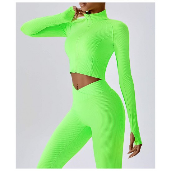 Women Long Sleeve Sports Suit Light Green image