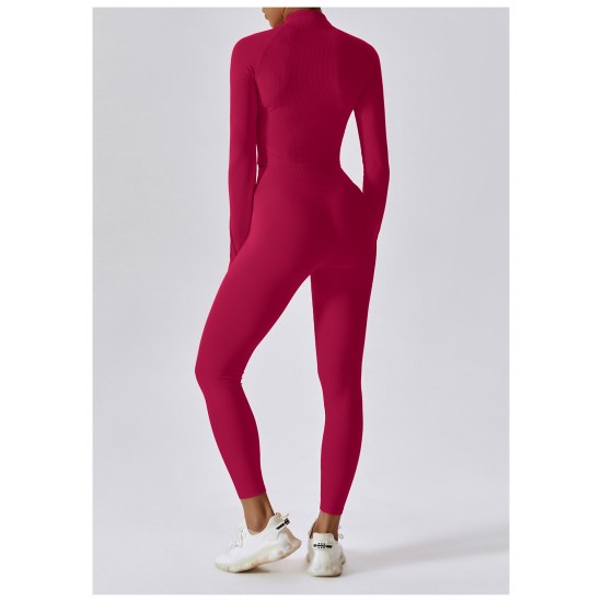 Women Long Sleeve Sports Suit Red image
