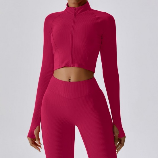 Women Long Sleeve Sports Suit Red image