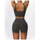 Women Sports Shorts Set Black Women Fashion, Yoga/Gym, Shipped from abroad image