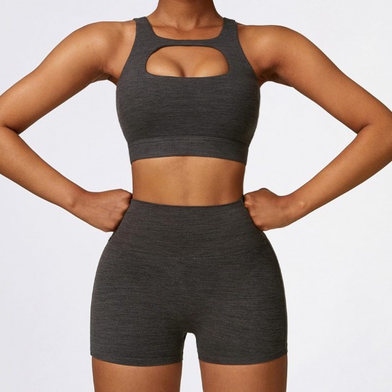 Women Sports Shorts Set Black Women Fashion, Yoga/Gym, Shipped from abroad image