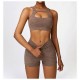 Women Sports Shorts Set Brown image