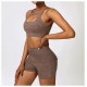 Women Sports Shorts Set Brown image