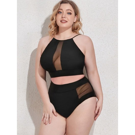 Women's Plus Size Sexy Bikini Set Black Shipped from abroad, Swin/Bikini image