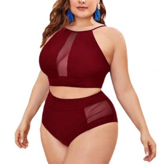Women's Plus Size Sexy Bikini Set Red Shipped from abroad, Swin/Bikini image