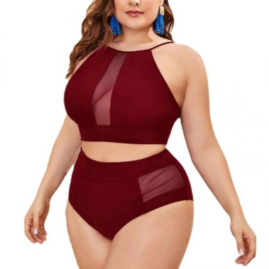Showing image for Women's Plus Size Sexy Bikini Set Red Women's Plus Size Sexy Bikini Set Red Shipped from abroad, Swin/Bikini image