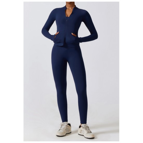 Yoga Fitness Sports Suit Blue image