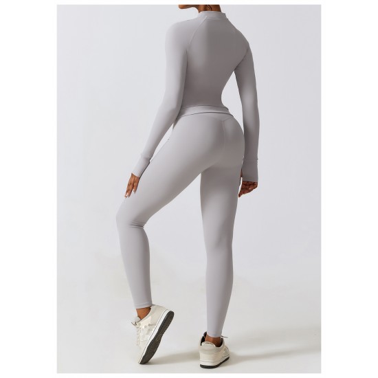 Yoga Fitness Sports Suit Grey image