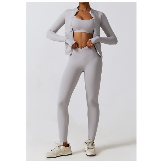 Showing image for Yoga Fitness Sports Suit Grey Yoga Fitness Sports Suit Grey image