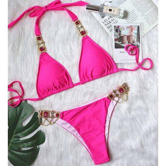 swim crystal bikini pink image